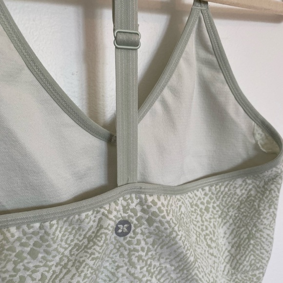 Workout Top Bra | Green White - Picture 7 of 8